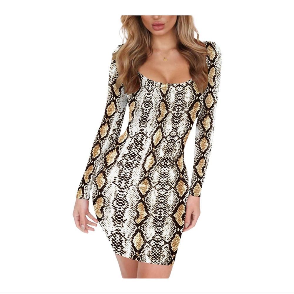😊 3/$30 
Bodycon Dress Stretch Club Dress Haola Long Sleeve Midi Sz M/L